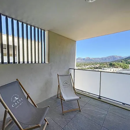 T3 Moderne Avec Piscine, Terrasse Et Services De Conciergerie A 10 Min Du Centre De Calvi - Fr-1-719-19 * カルヴィ